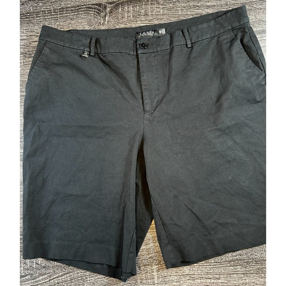 Lauren Ralph Lauren Women's Shorts Black Size 18W Plus Linen Blend Classic Dress - Picture 1 of 5